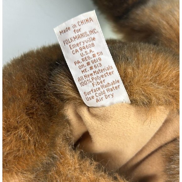 Folkmanis Folktails Monkey Hand Puppet Plush Long Tail Brown Toy - Picture 11 of 13